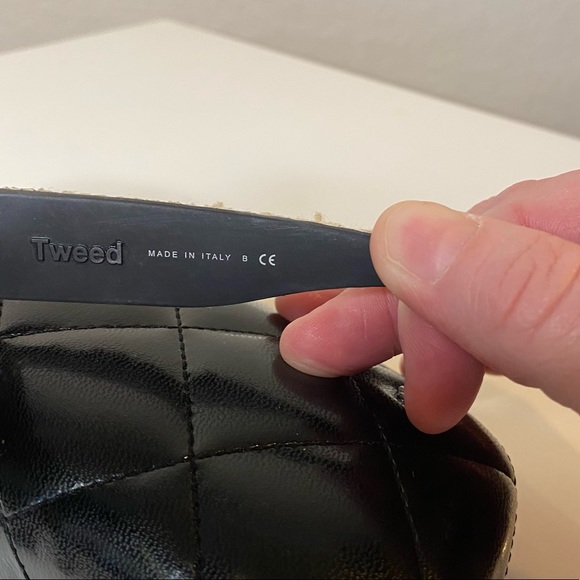 Chanel Black & White Tweed Sunglasses - Picture 3 of 12